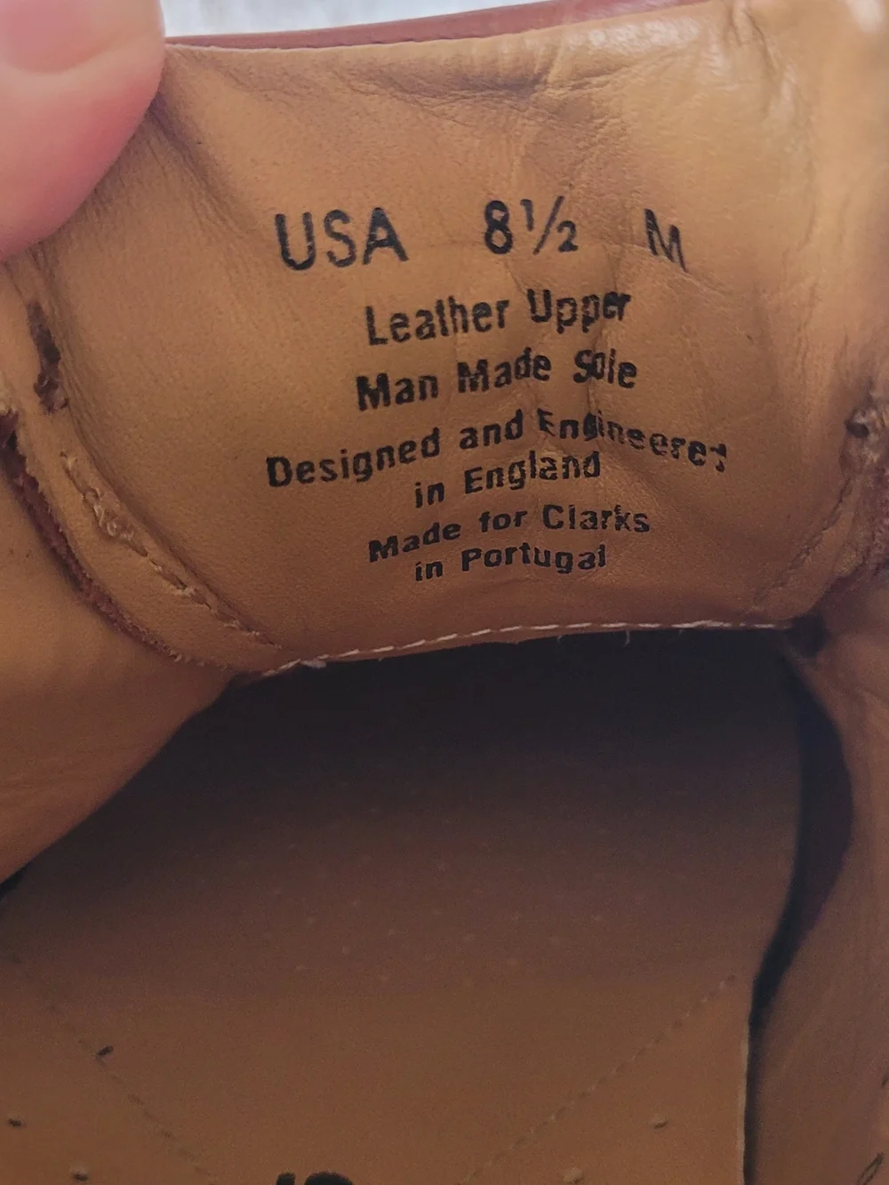 Clarks Men’s Brown Leather Active Air Vent oxford style Shoes Size 8.5 med